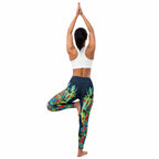 Vibrant Floral Garden Yoga Leggings