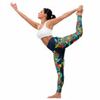 Vibrant Floral Garden Yoga Leggings