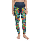 Vibrant Floral Garden Yoga Leggings