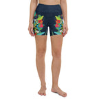 Vibrant Floral Garden Yoga Shorts