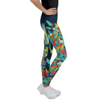 VIbrant Floral Garden Youth Leggings