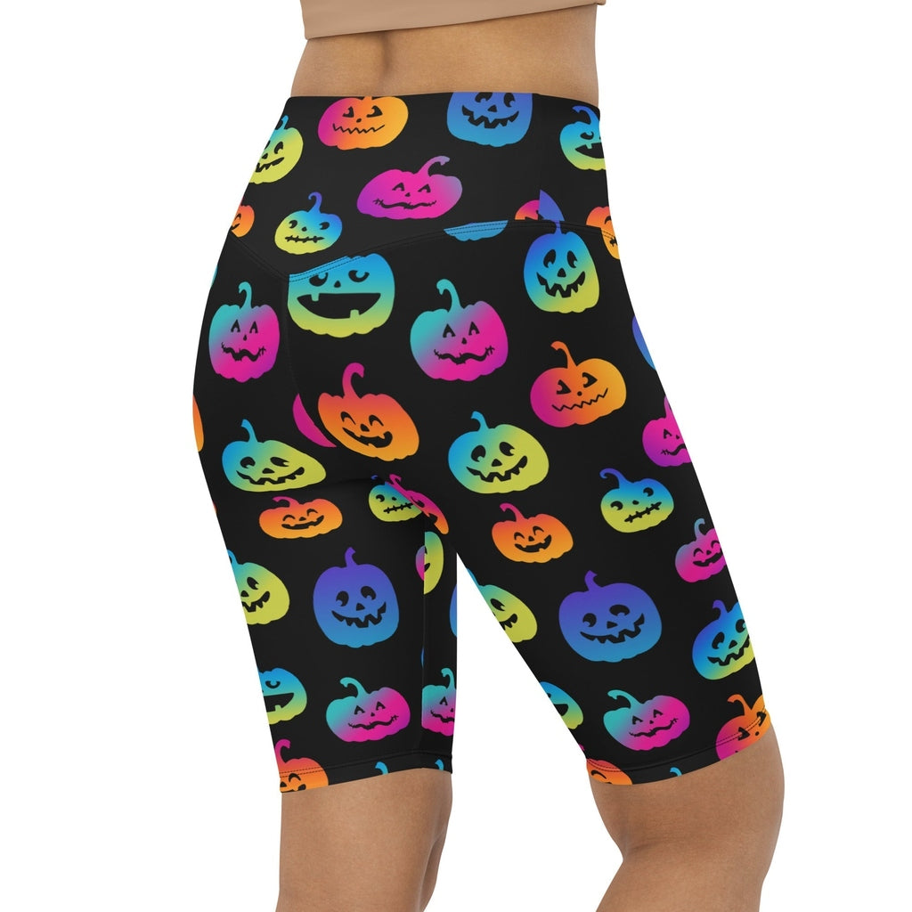 Vibrant Jack O'Lanterns Biker Shorts