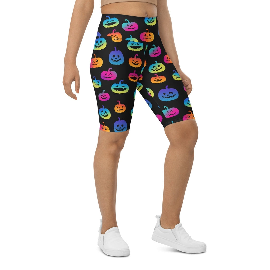 Vibrant Jack O'Lanterns Biker Shorts