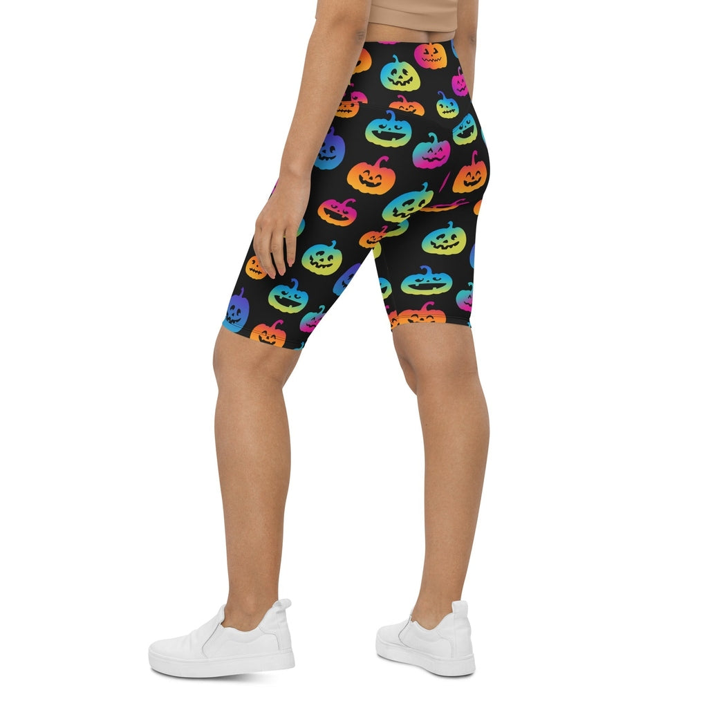 Vibrant Jack O'Lanterns Biker Shorts