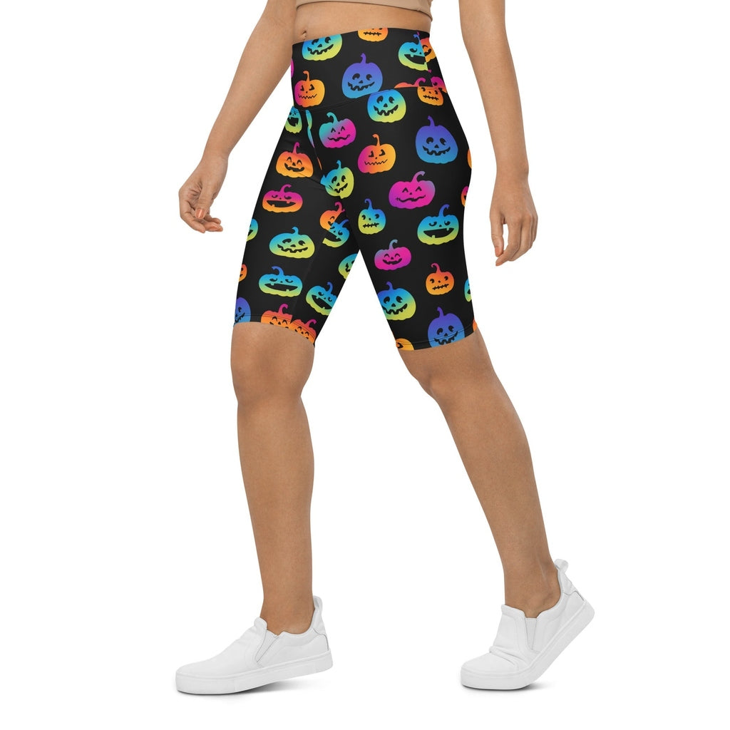 Vibrant Jack O'Lanterns Biker Shorts