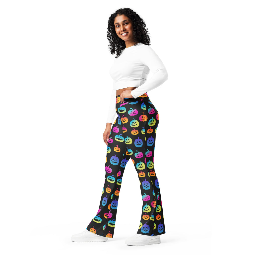 Vibrant Jack O'Lanterns Flare Leggings