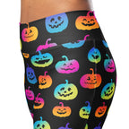 Vibrant Jack O'Lanterns Flare Leggings