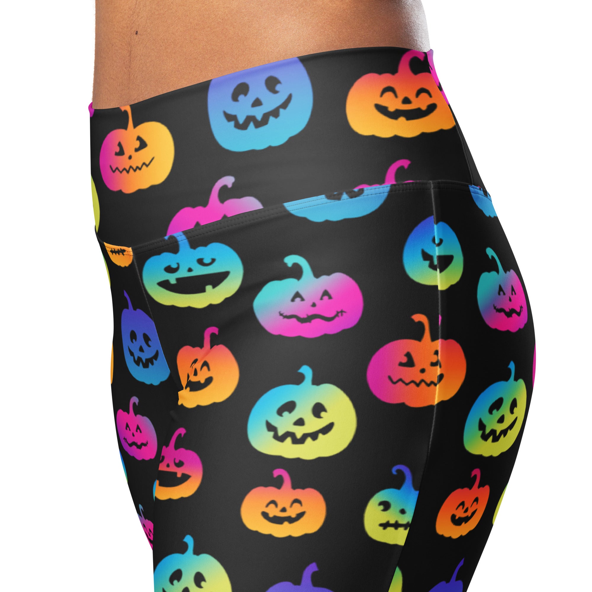 Vibrant Jack O'Lanterns Flare Leggings
