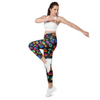 Vibrant Jack O'Lanterns Leggings With Pockets