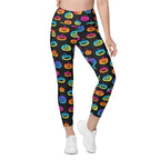 Vibrant Jack O'Lanterns Leggings With Pockets