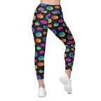 Vibrant Jack O'Lanterns Leggings With Pockets