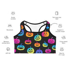 Vibrant Jack O'Lanterns Sports Bra