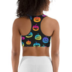 Vibrant Jack O'Lanterns Sports Bra