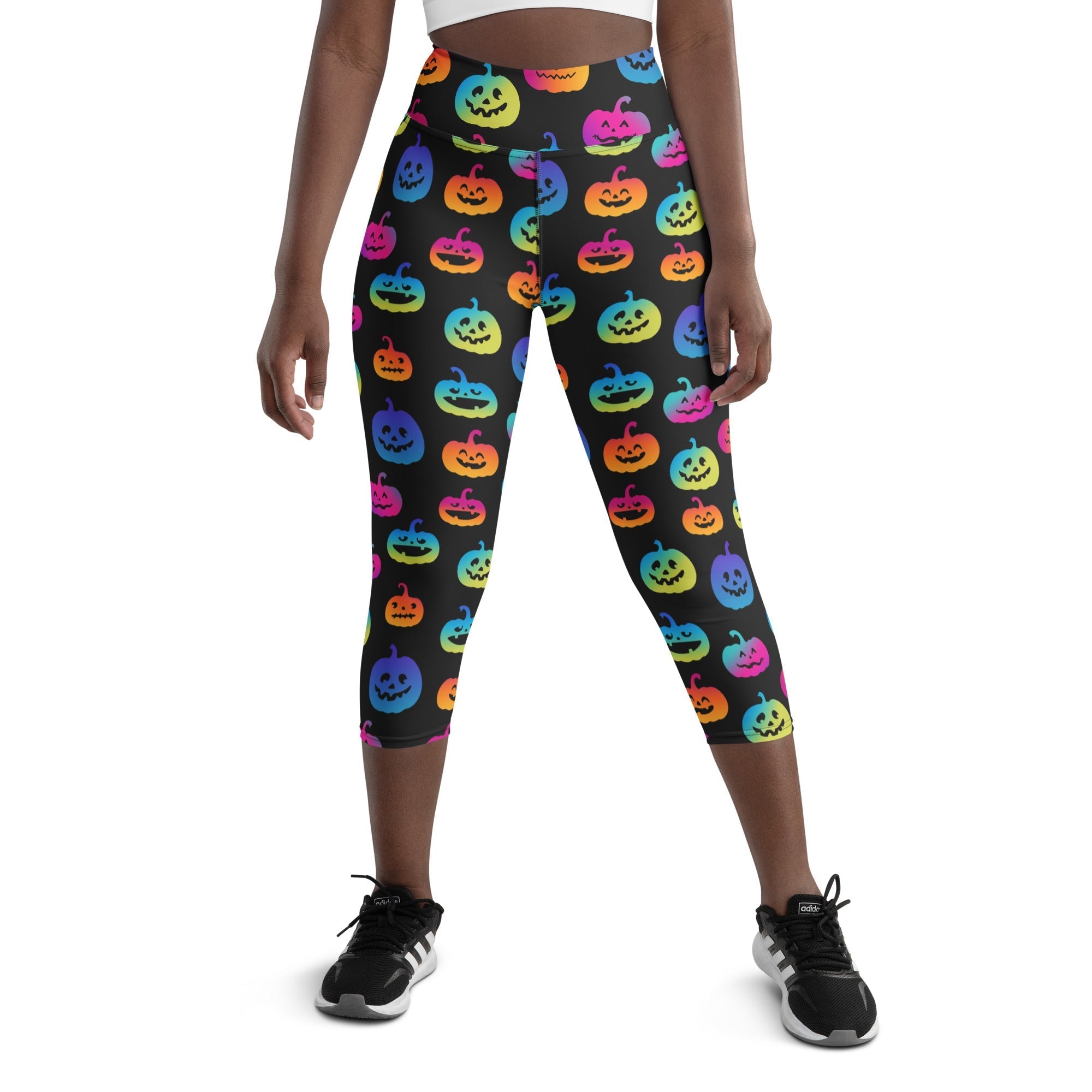 Vibrant Jack O'Lanterns Yoga Capris
