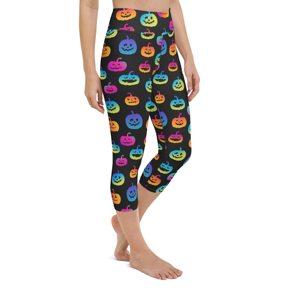 Vibrant Jack O'Lanterns Yoga Capris