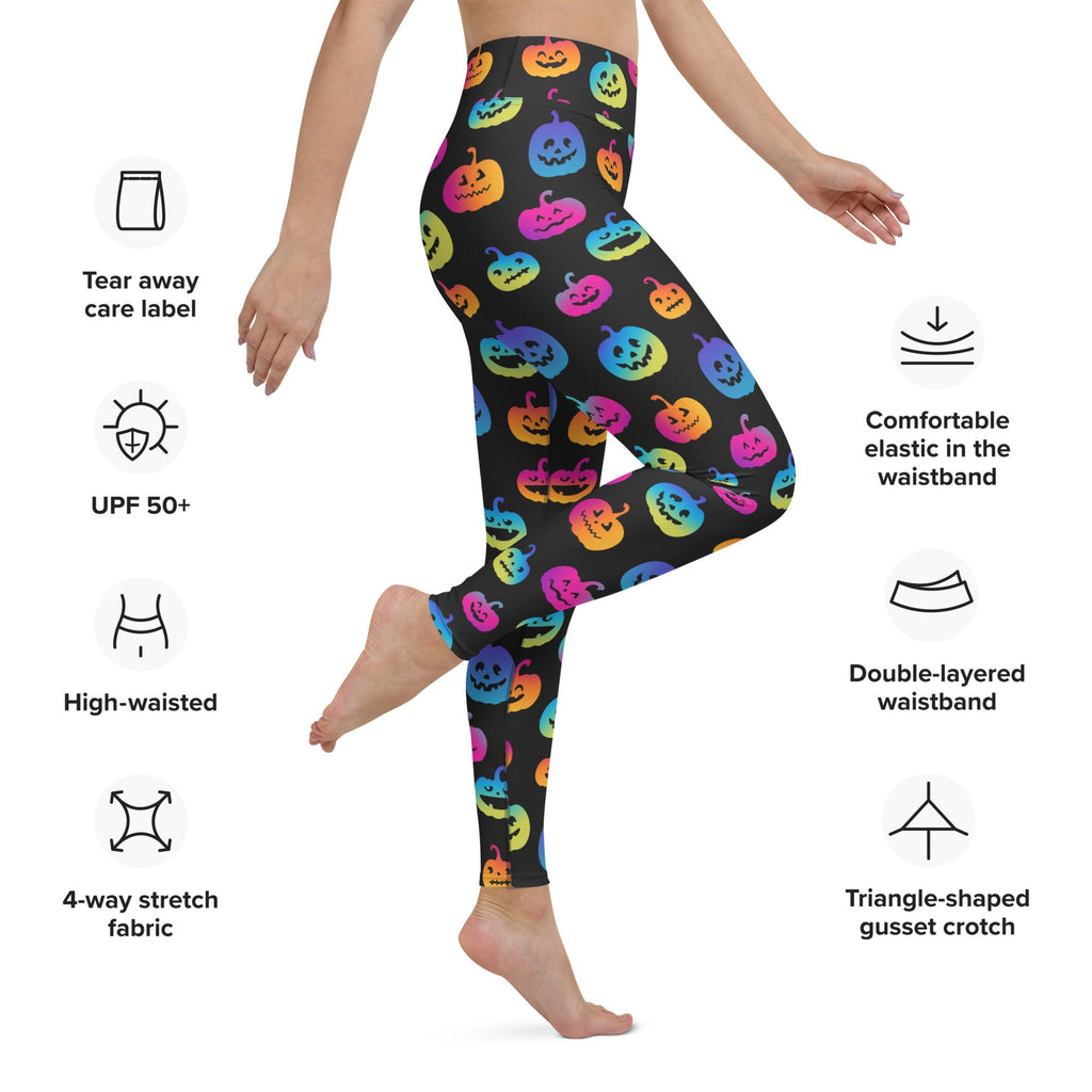 Vibrant Jack O'Lanterns Yoga Leggings
