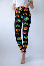 Vibrant Jack O'Lanterns Yoga Leggings