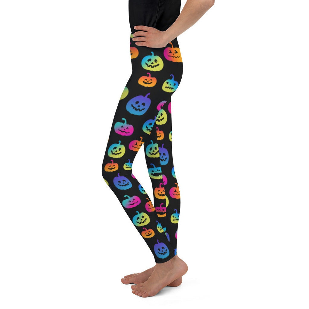 Vibrant Jack O'Lanterns Youth Leggings