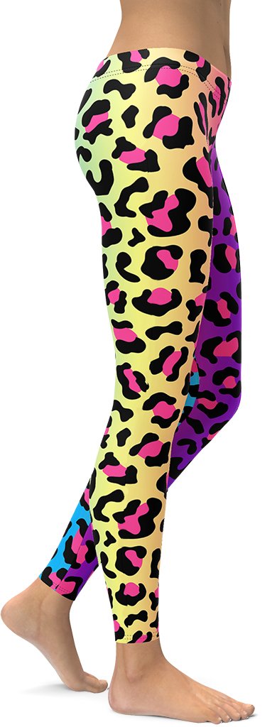 Vibrant Leopard Print Leggings