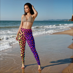 Vibrant Leopard Print Yoga Leggings