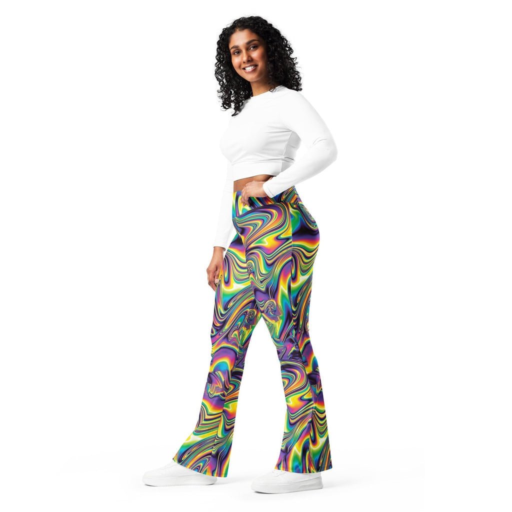 Vibrant Psychedelic Flare Leggings