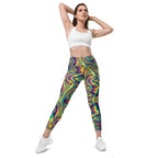 Vibrant Psychedelic Leggings with Pockets
