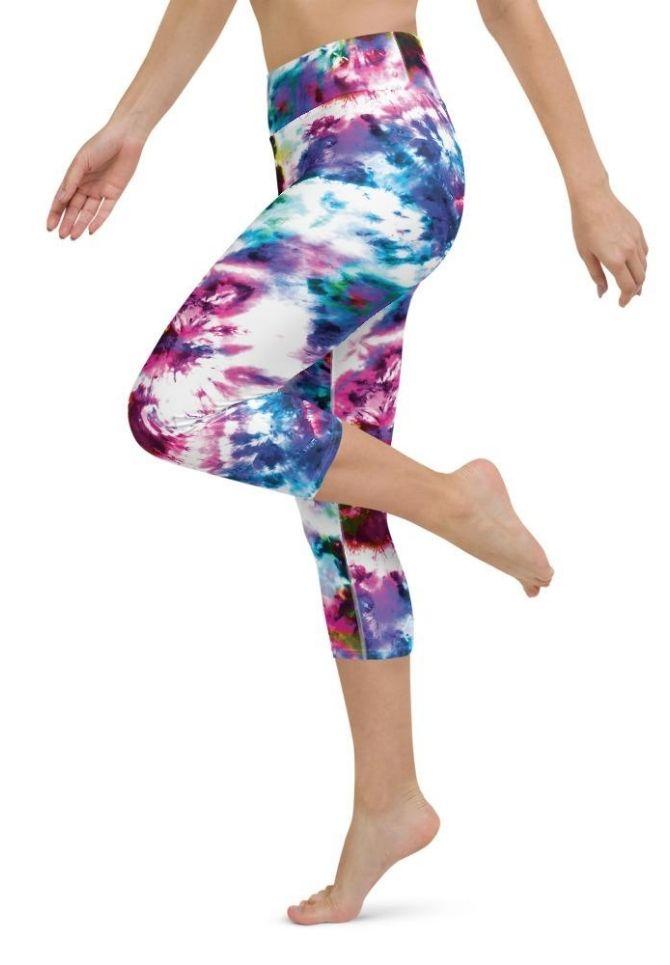 Vibrant Tie Dye Yoga Capris