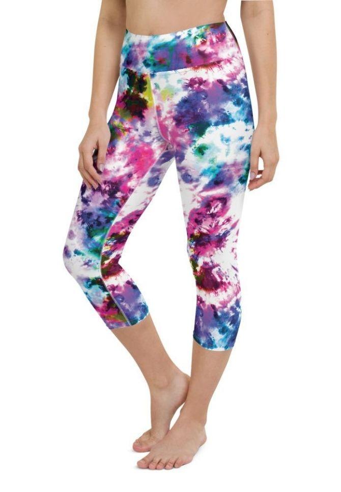 Vibrant Tie Dye Yoga Capris