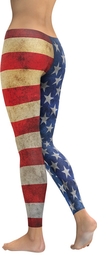 Vintage American Flag Leggings