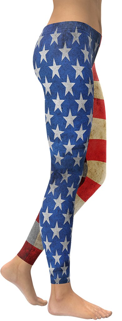 Vintage American Flag Leggings