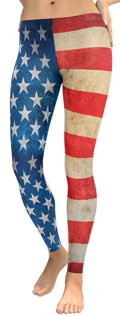 Vintage American Flag Leggings