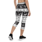 Vintage Black & White Christmas Capris