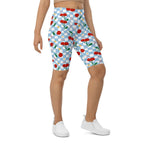 Vintage Cherry Checkered Biker Shorts