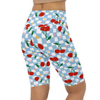 Vintage Cherry Checkered Biker Shorts