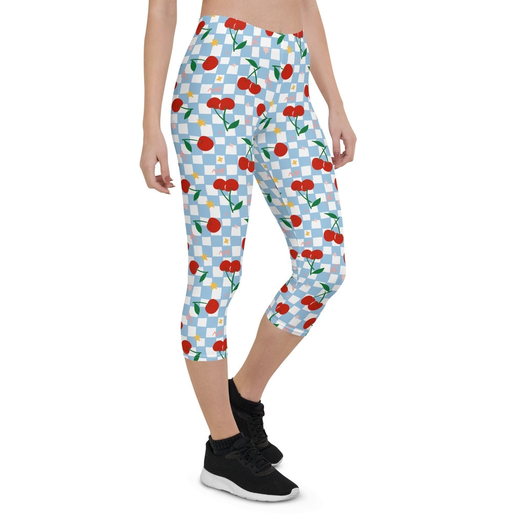 Vintage Cherry Checkered Capris
