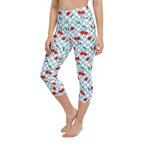 Vintage Cherry Checkered Yoga Capris