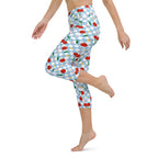 Vintage Cherry Checkered Yoga Capris