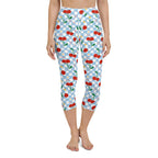 Vintage Cherry Checkered Yoga Capris