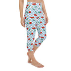 Vintage Cherry Checkered Yoga Capris