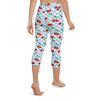 Vintage Cherry Checkered Yoga Capris