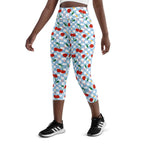 Vintage Cherry Checkered Yoga Capris