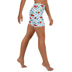Vintage Cherry Checkered Yoga Shorts