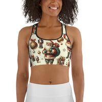 Vintage Christmas Sports Bra