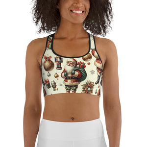 Vintage Christmas Sports Bra