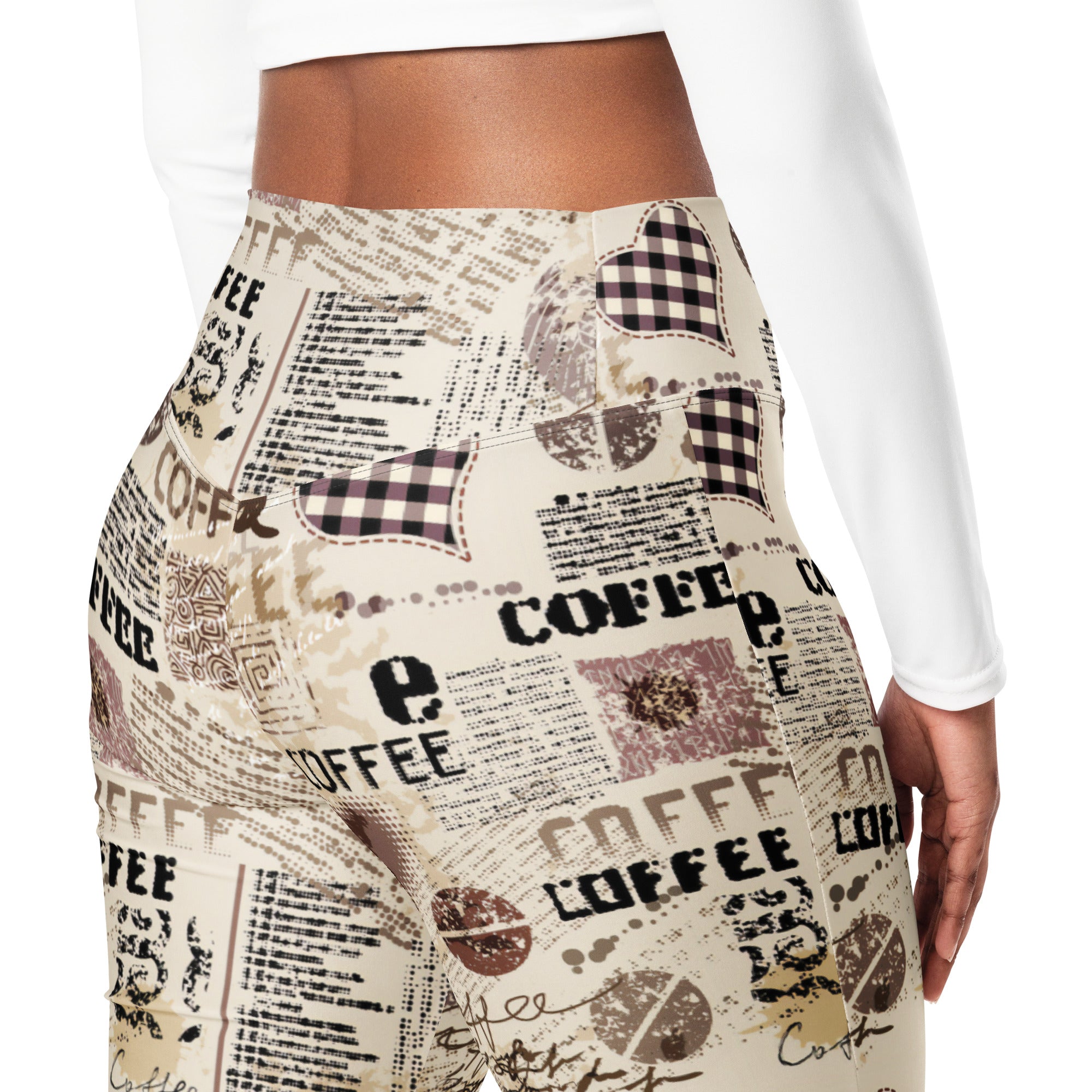 Vintage Coffee Flare Leggings