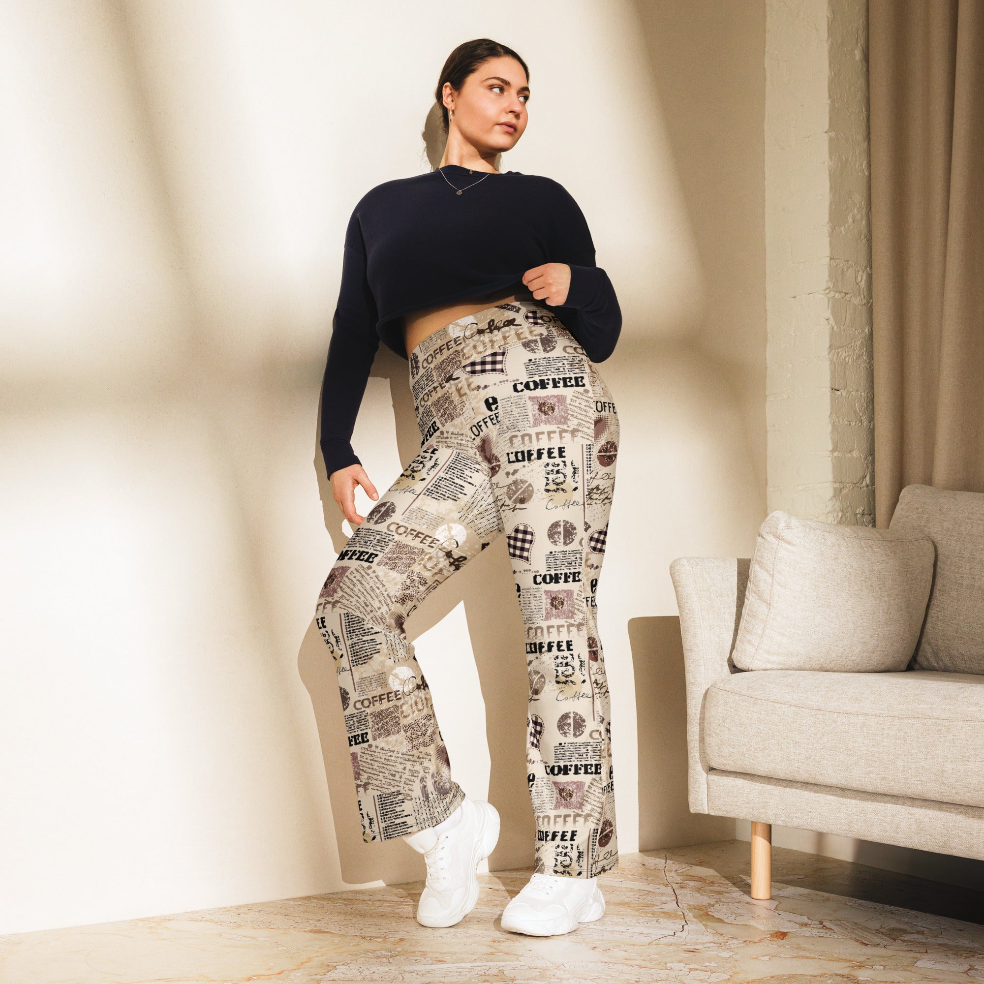 Vintage Coffee Flare Leggings