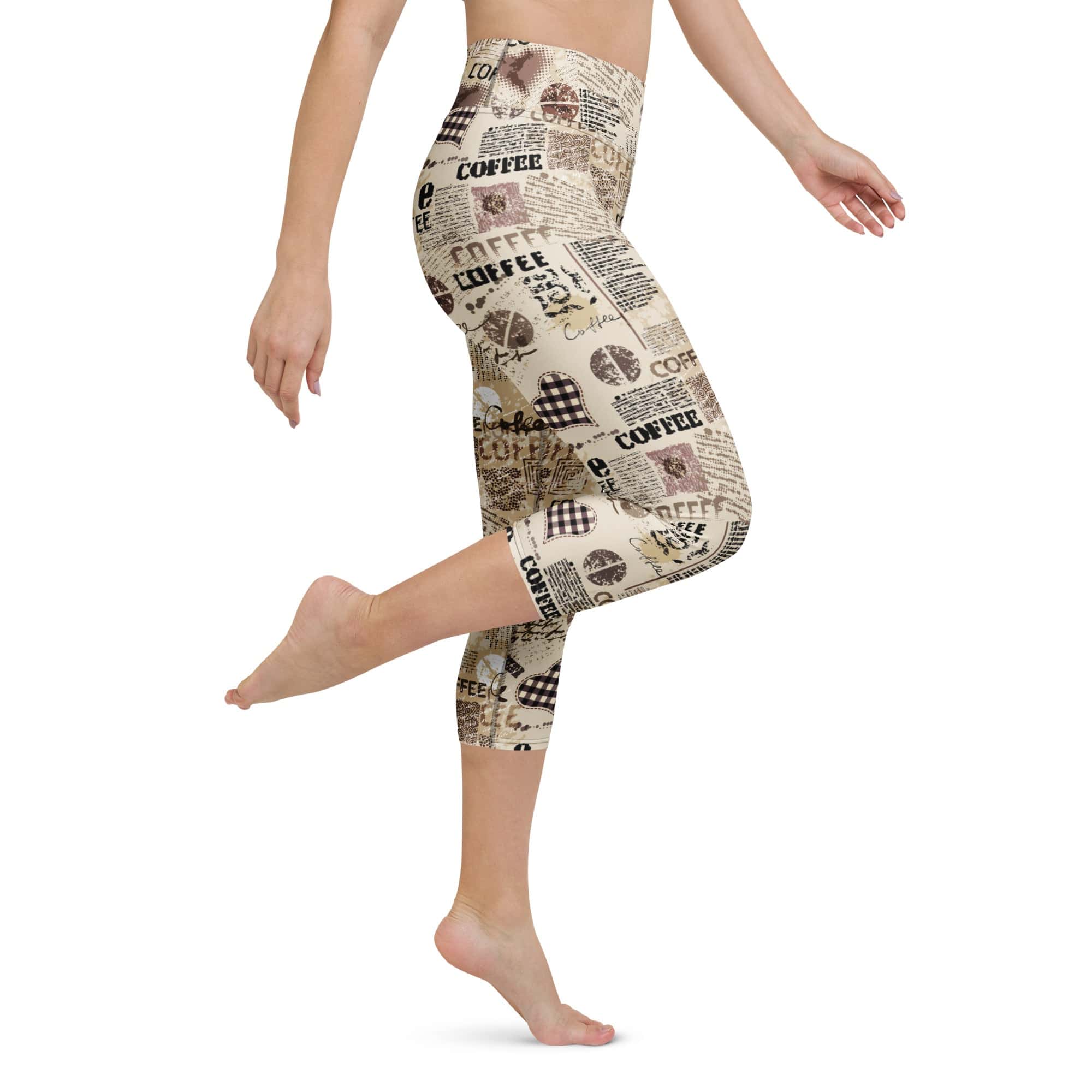 Vintage Coffee Yoga Capris