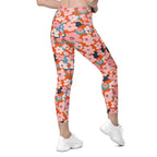 Vintage Floral Leggings With Pockets