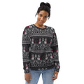Vintage Goth Knitted Print Sweatshirt