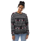 Vintage Goth Knitted Print Sweatshirt